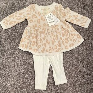 First Impressions Cream and Tan Kids Matching Set